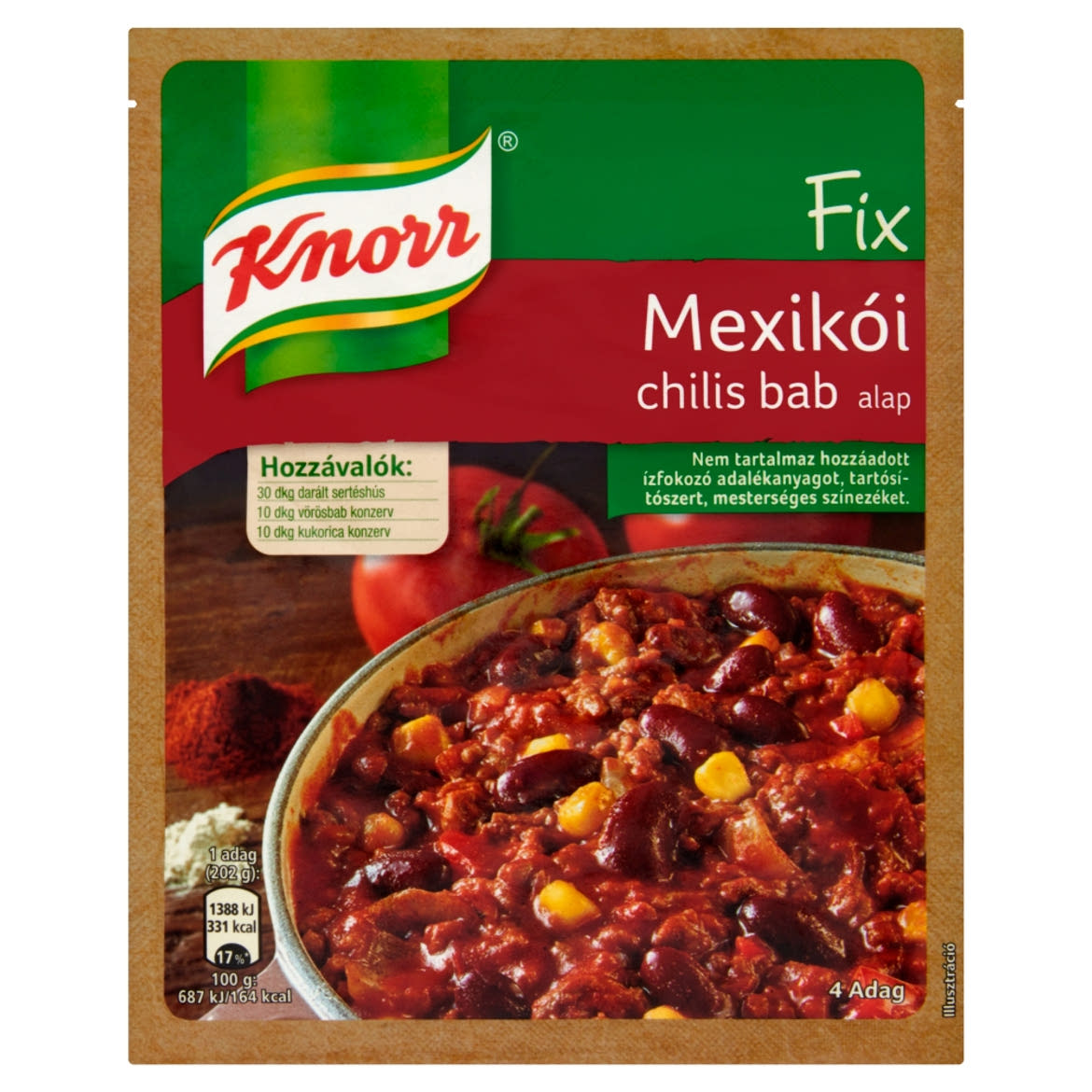 Knorr Fix mexikói chilis bab alap