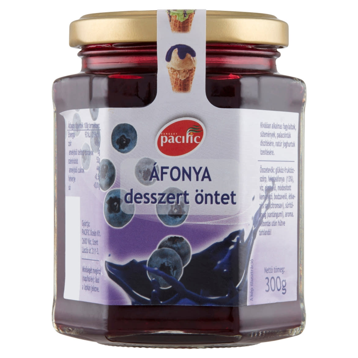 Pacific áfonya desszert öntet
