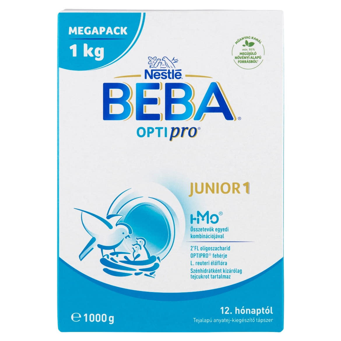 Beba Optipro Junior 1 tejalapú anyatej-kiegészítő tápszer 12. hónaptól 2 x  (1000 g)