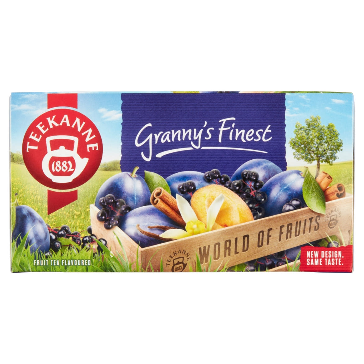 Teekanne World of Fruits Granny's Finest bodza-, vanília- és szilvaízű gyümölcstea