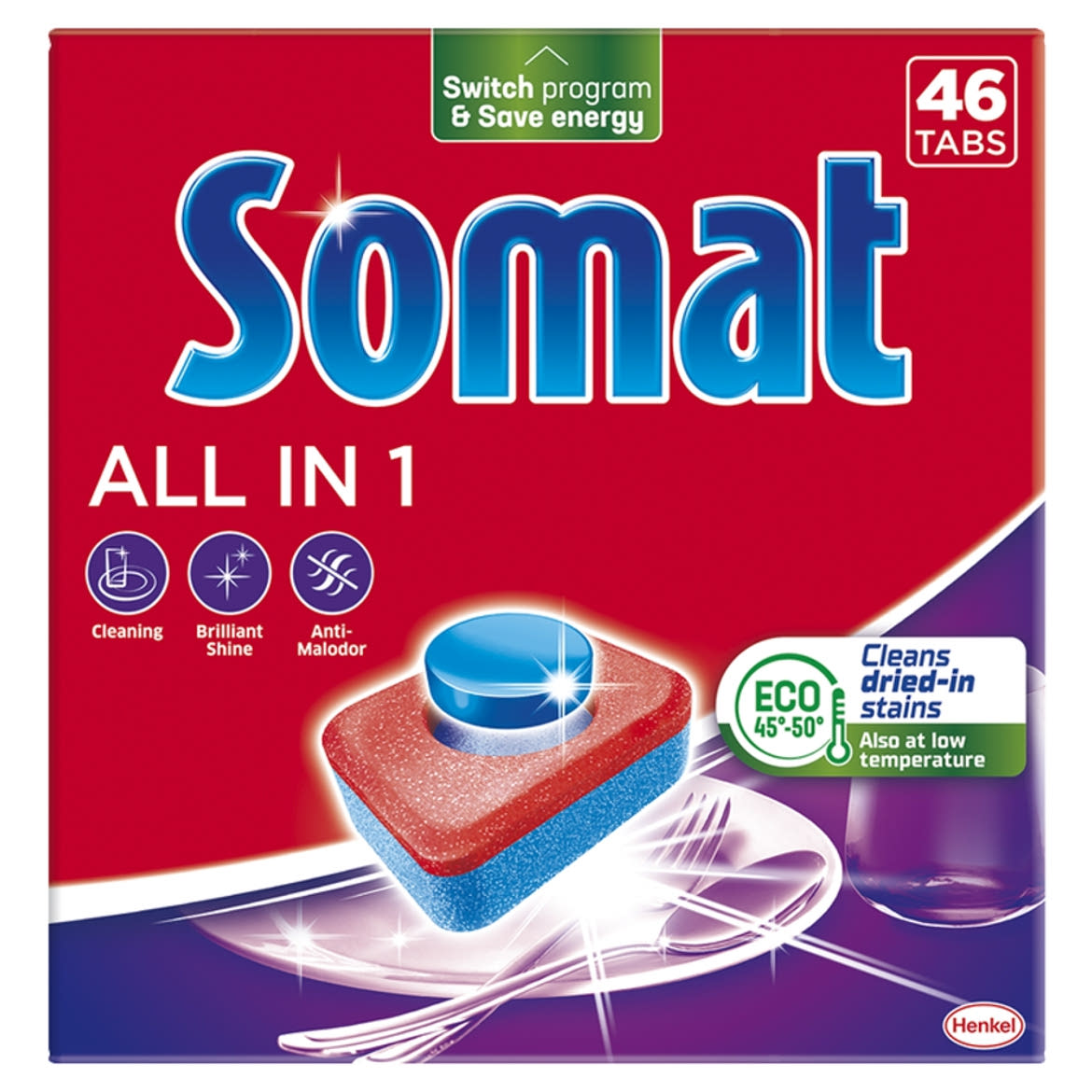 Somat All in 1 gépi mosogatótabletta 46 db