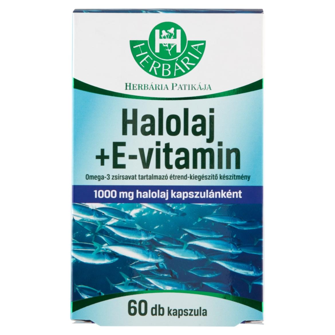 Herbária Halolaj + E vitamin omega-3 zsírsavat tartalmazó étrend-kiegészítő készítmény