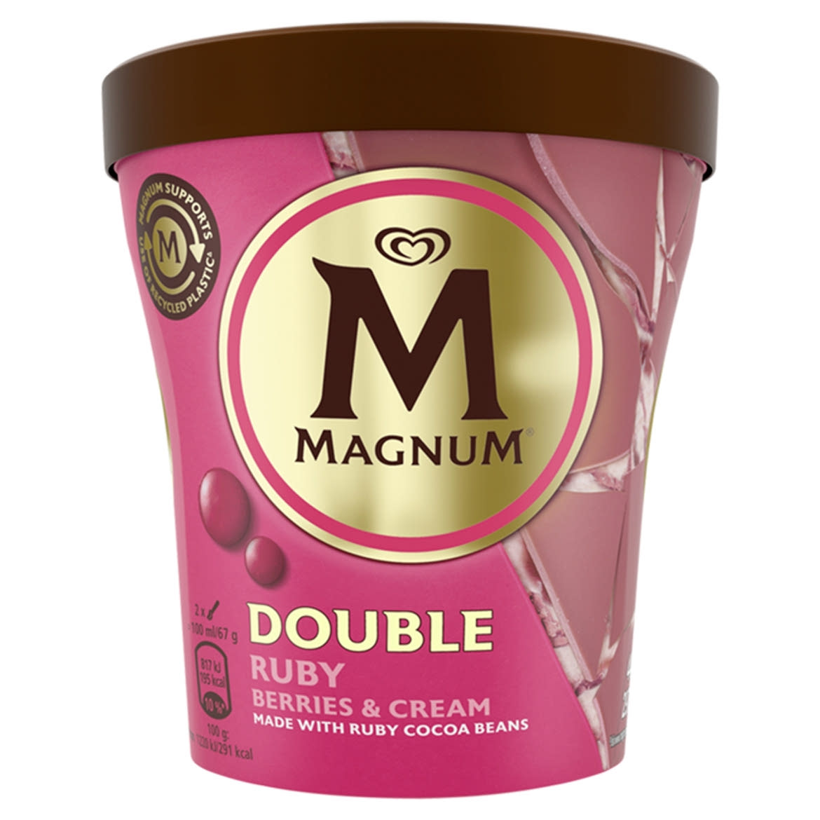 Magnum poharas jégkrém Dupla Ruby Csokoládés-Bogyós gyümölcsös