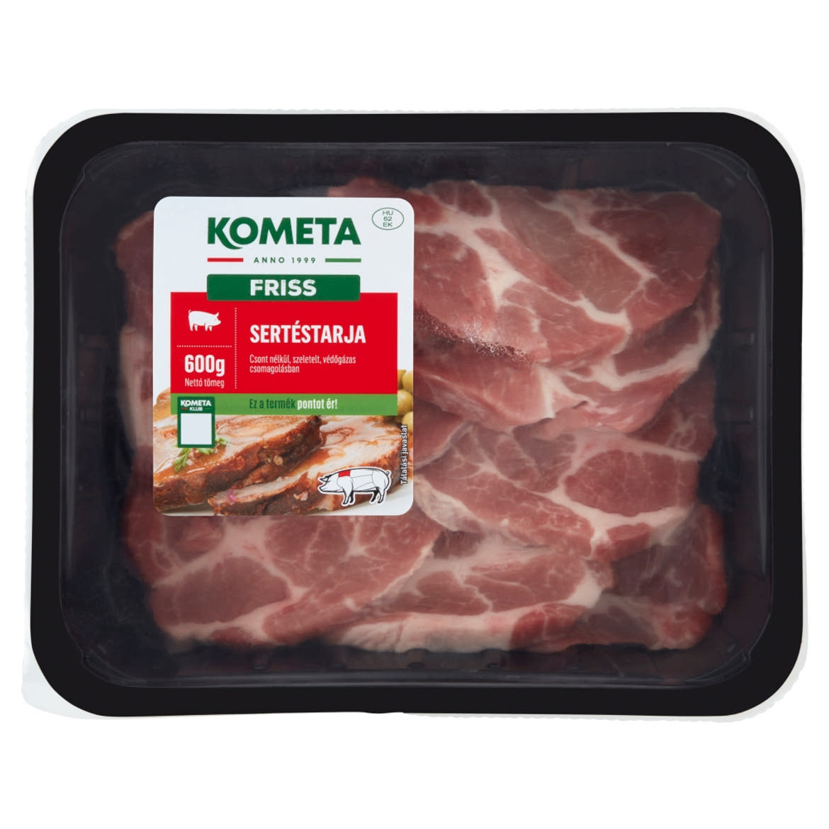 Kometa szeletelt sertéstarja csont nélkül 600 g