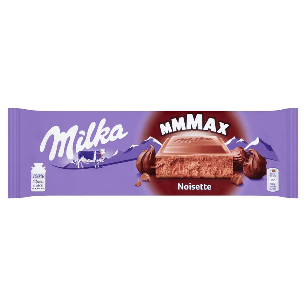 Milka Mmmax Noisette alpesi tejcsokoládé mogyorómasszával