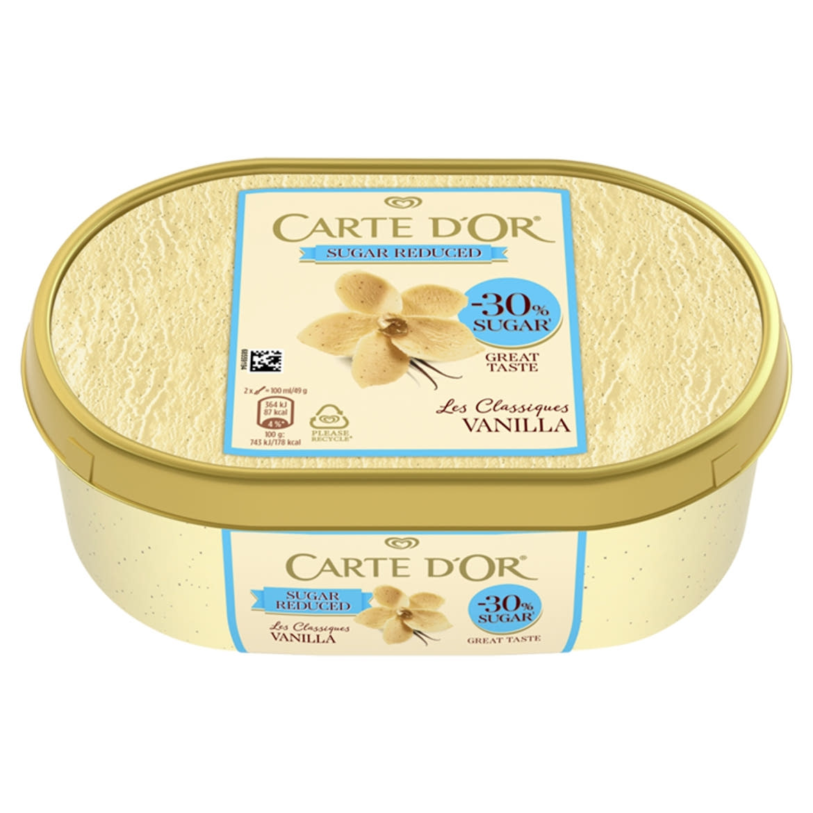Carte D'Or csökkentett cukortartalmú vaníliás jégkrém