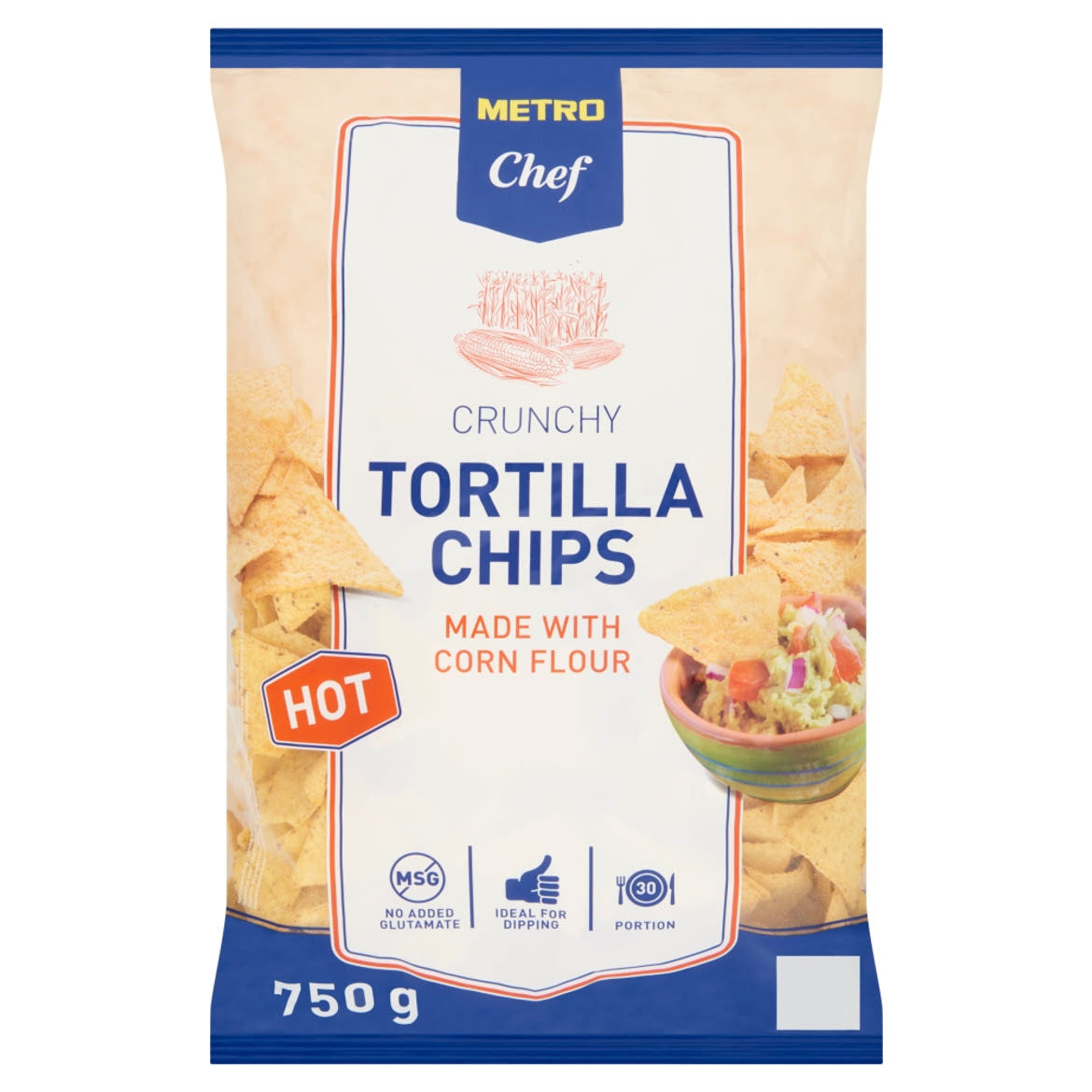 Metro Chef tortilla chips kukoricalisztből csípős és fűszeres ízesítéssel
