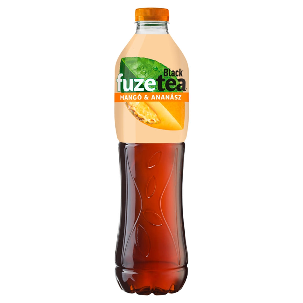 FUZETEA Mangó-Ananász szénsavmentes üdítőital fekete tea kivonattal cukorral & édesítőszerrel 1,5 l