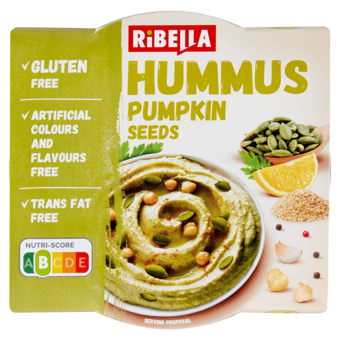 RiBella Hummus csicseriborsó krém tökmaggal