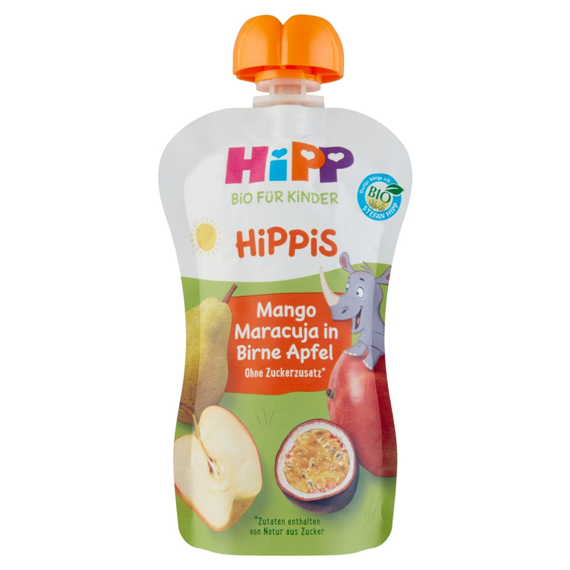 HiPP HiPPiS BIO mango-maracuja almás körtében gyümölcspép 1 éves kortól