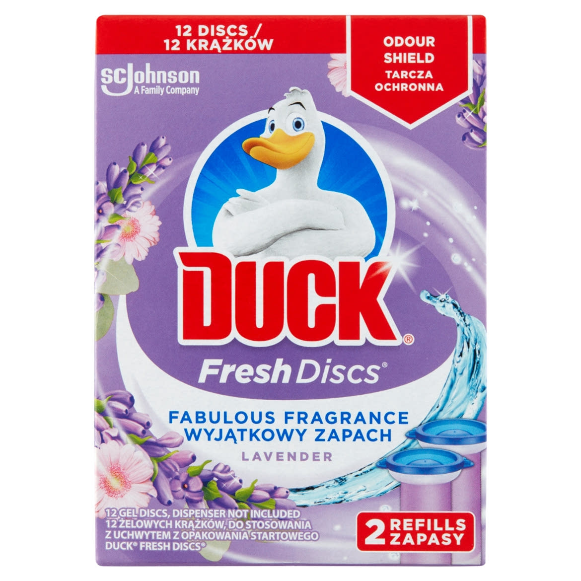 Duck Fresh Discs Levendula WC-öblítő korong utántöltő 2 x 36 ml