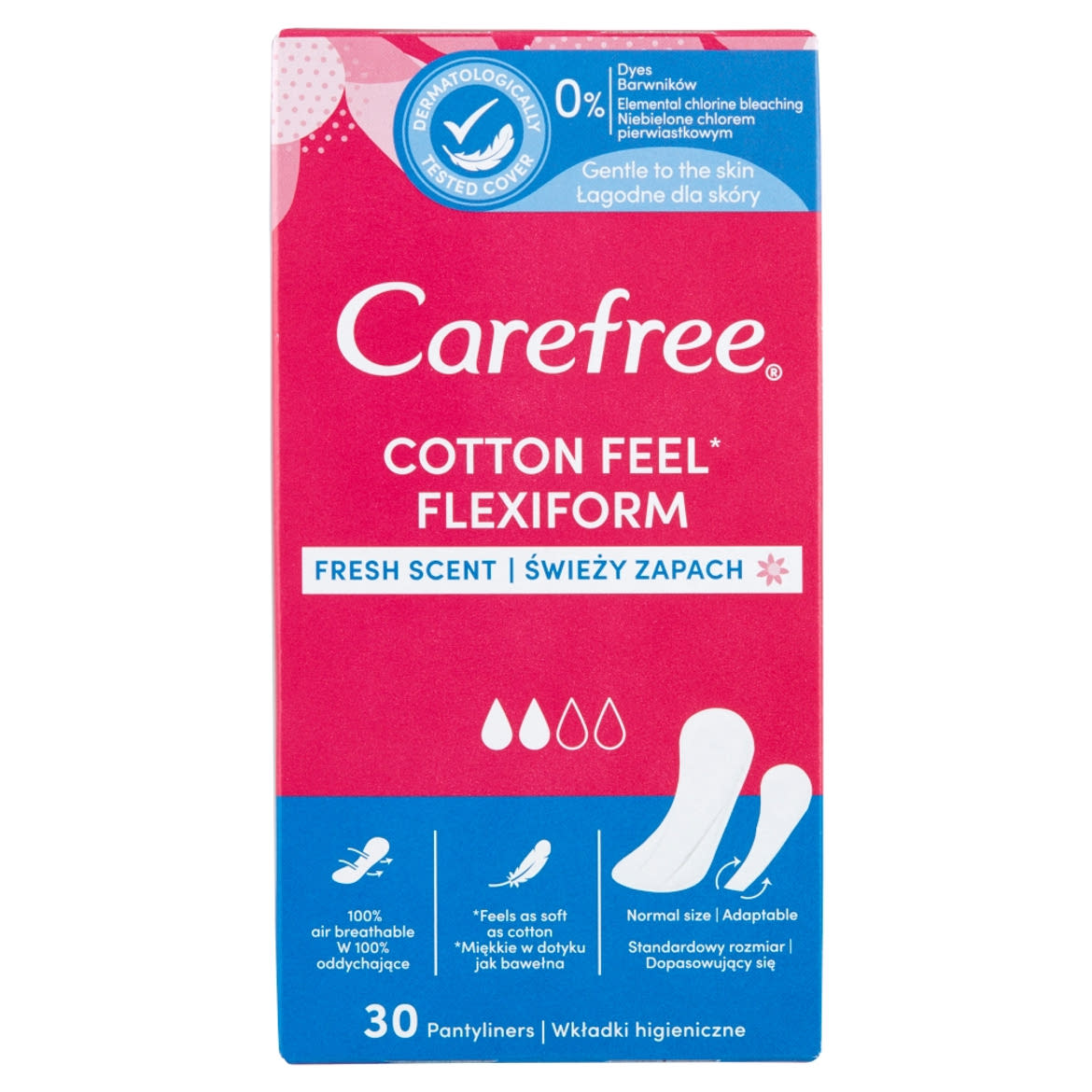 Carefree Cotton Feel Flexiform tisztasági betét friss illattal