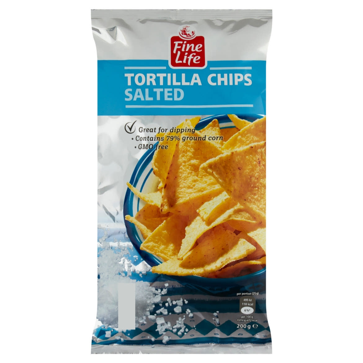 Fine Life sós tortilla chips
