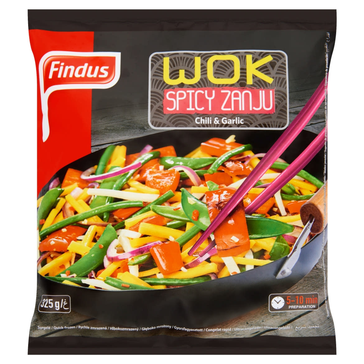 Findus Wok Spicy Zanju gyorsfagyasztott csípős wok zöldségkeverék