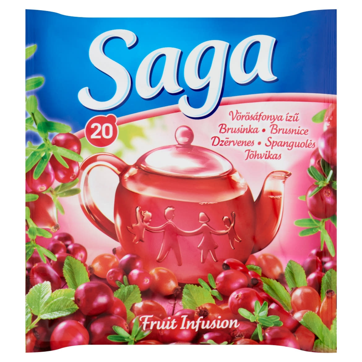 Saga vörösáfonya ízű gyümölcstea