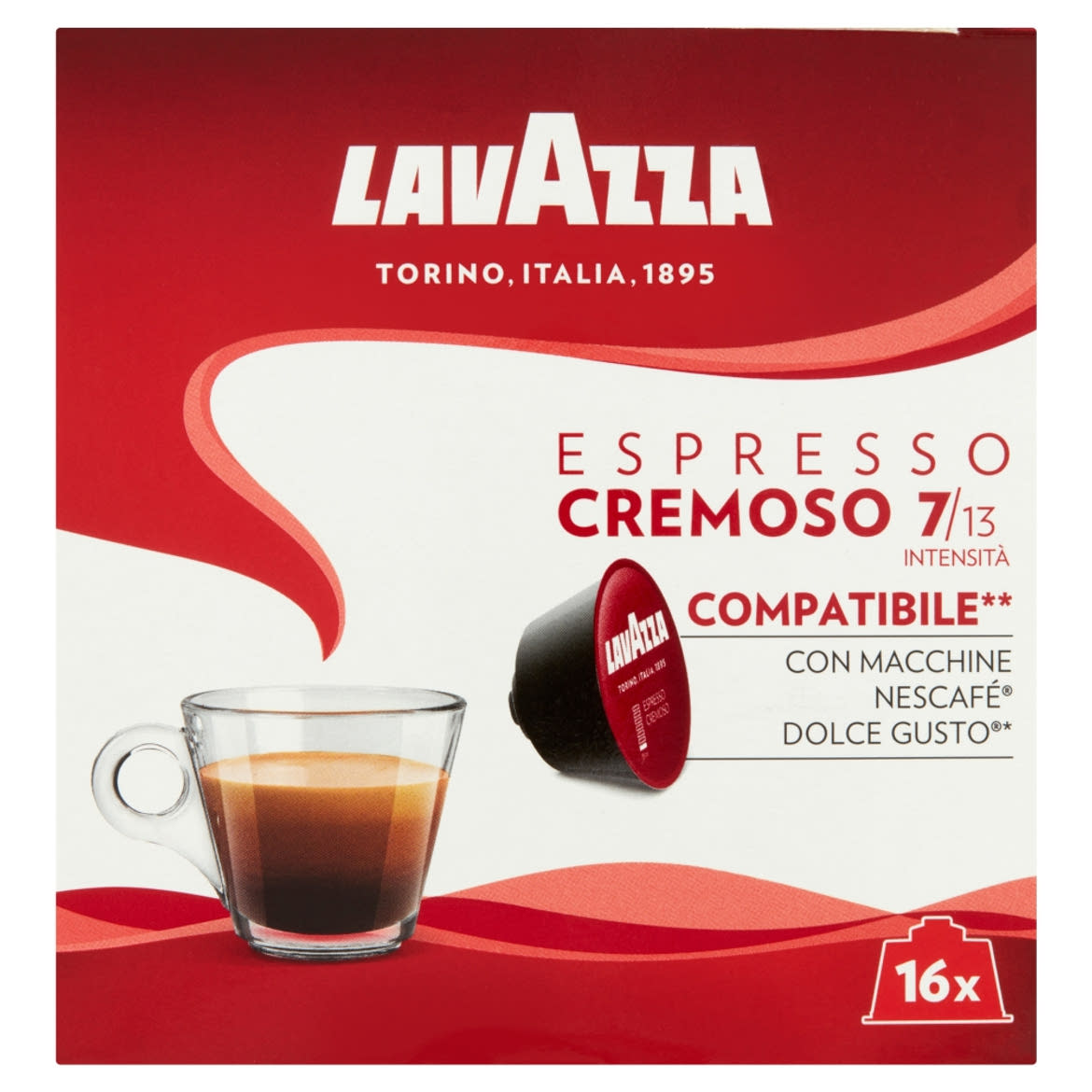 Lavazza Espresso Cremoso őrölt pörkölt kávé kapszulákban 16 x  (12)