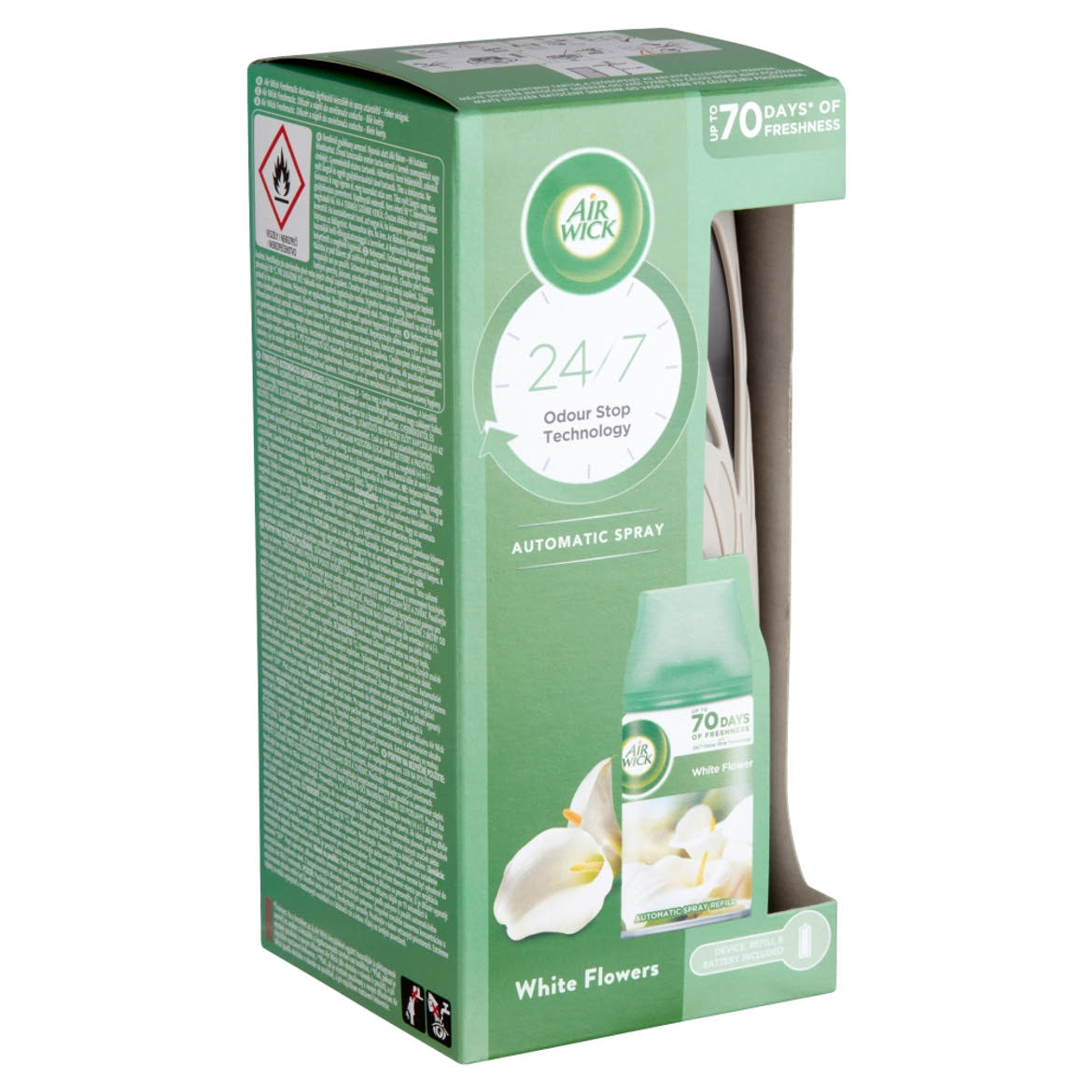 Air Wick Freshmatic Fehér Virágok automata légfrissítő készülék és spray utántöltő