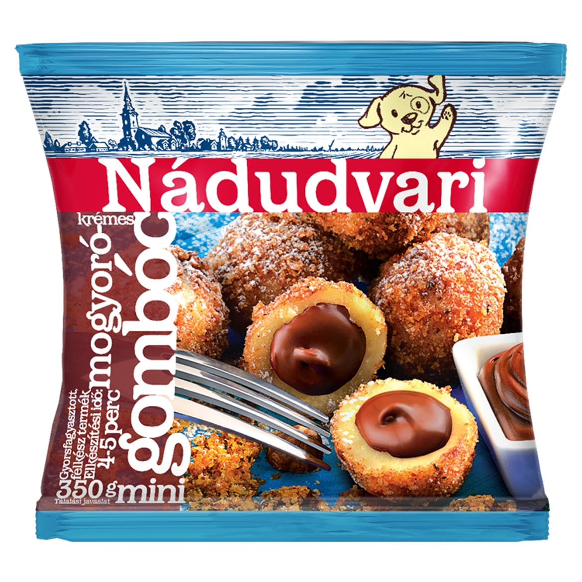 Nádudvari gyorsfagyasztott mogyorókrémes gombóc 350 g