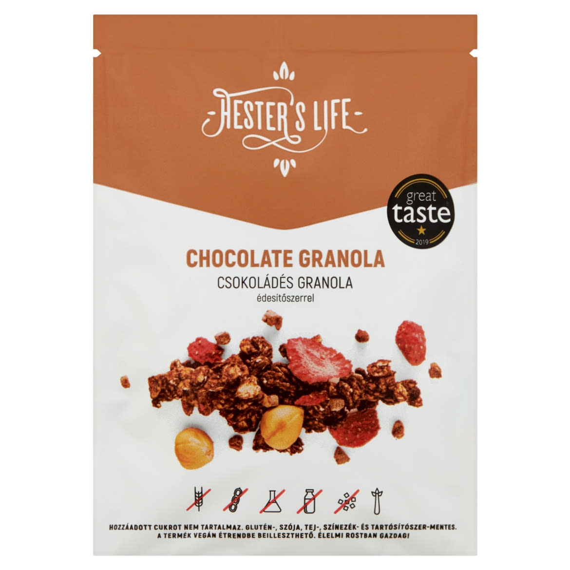 Hester's Life csokoládés granola édesítőszerrel