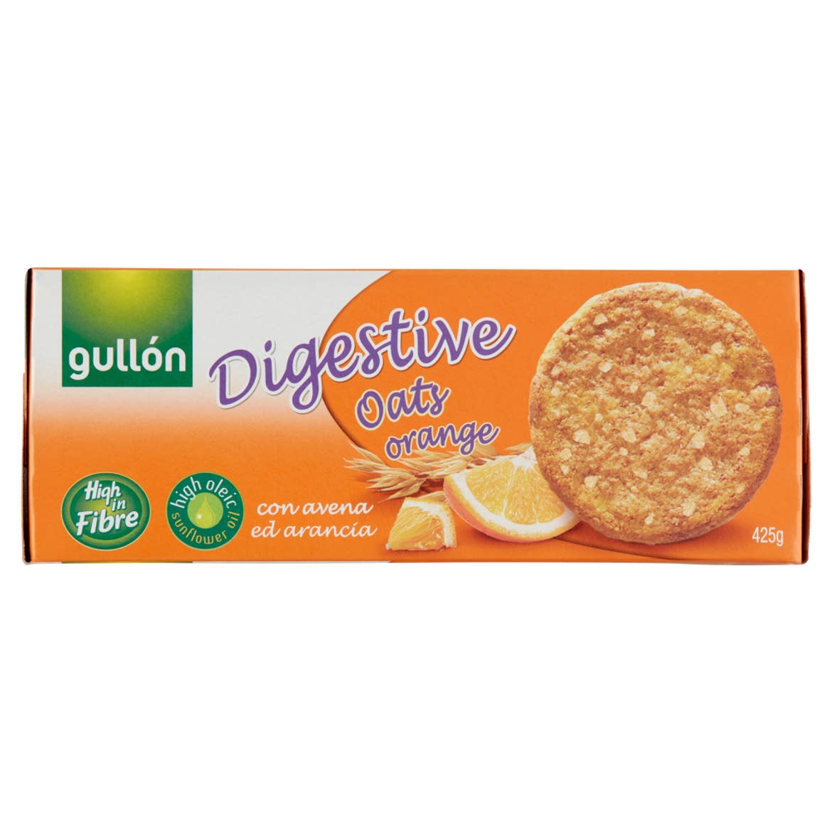 Gullón Digestive teljes kiőrlésű keksz zabbal, naranccsal