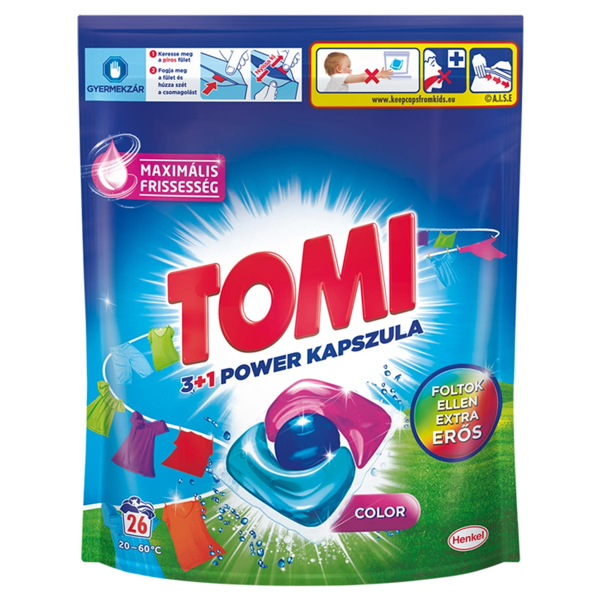 Tomi 3+1 Power Color mosókapszula 26 mosás