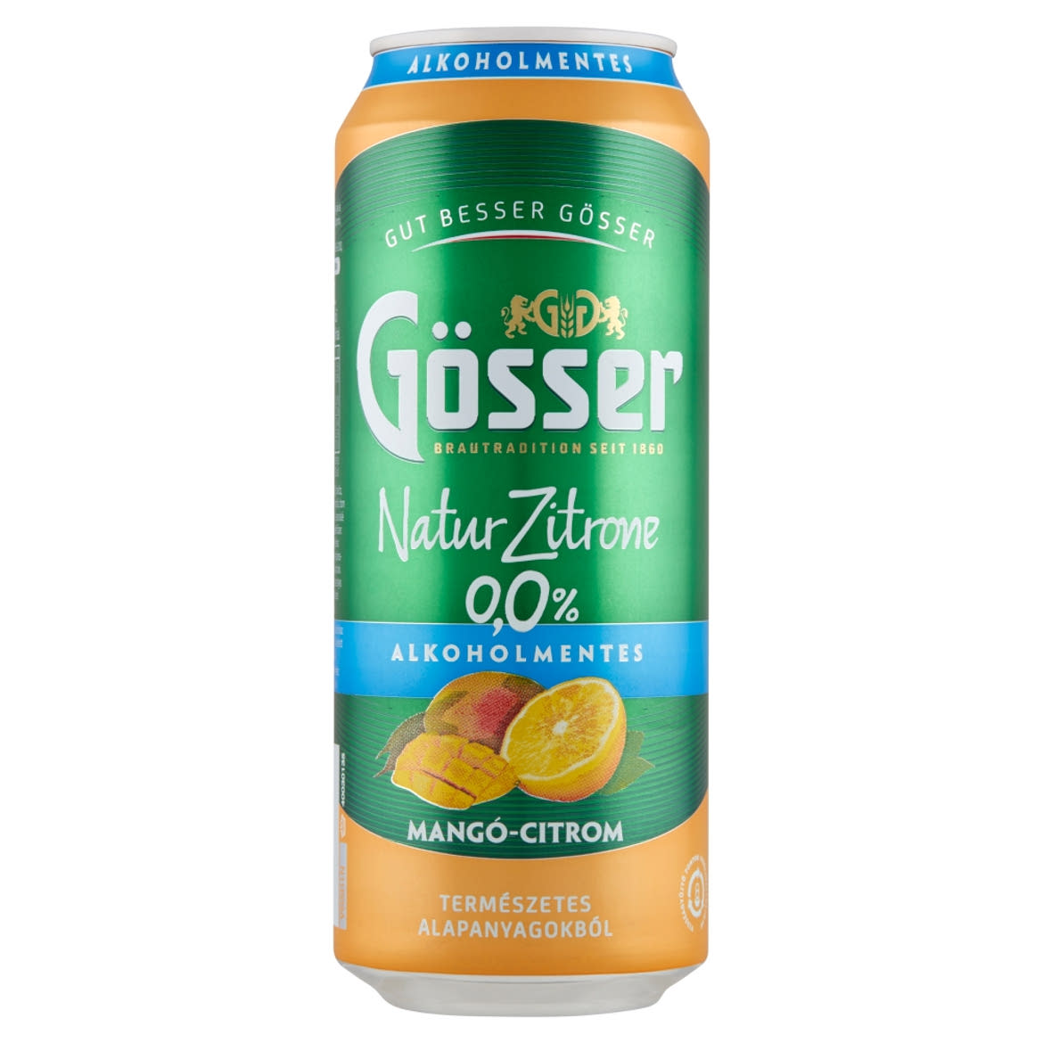 Gösser Natur Zitrone mangó-citrom ízű alkoholmentes sörital 0,0%