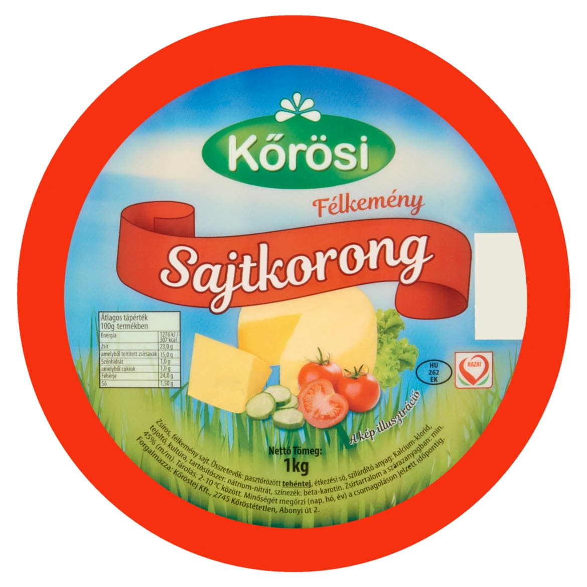 Kőrösi félkemény sajtkorong