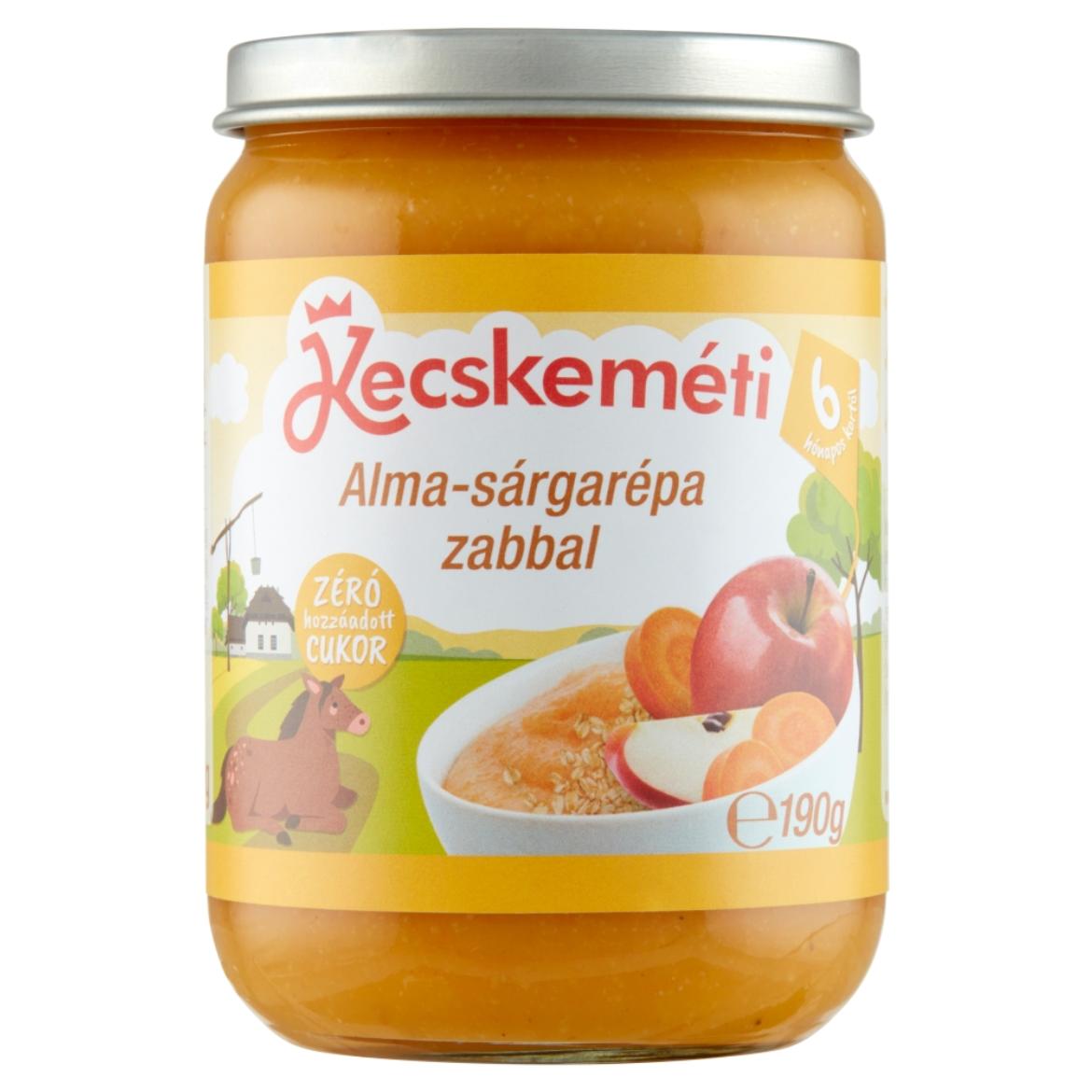 Kecskeméti alma-sárgarépa zabbal bébidesszert 6 hónapos kortól 190 g