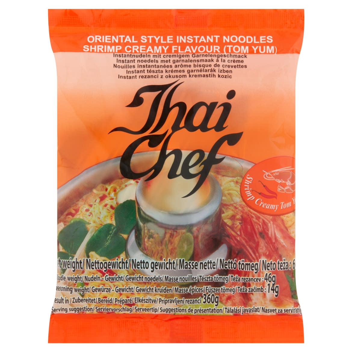 Thai Chef instant tészta krémes garnélarák ízben
