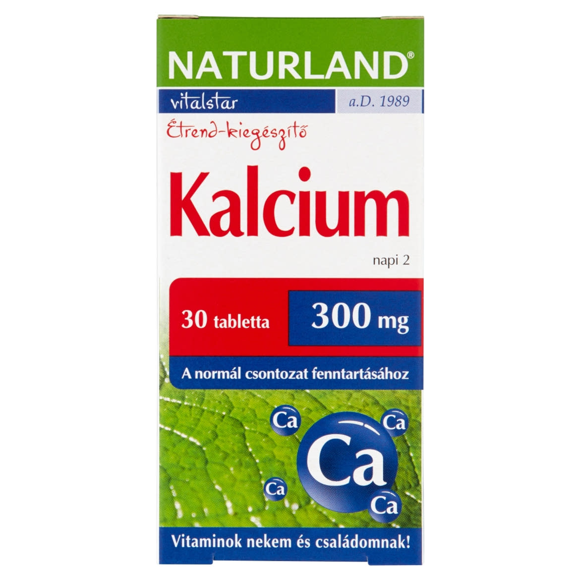Naturland Vitalstar kalcium 300 mg étrend-kiegészítő tabletta