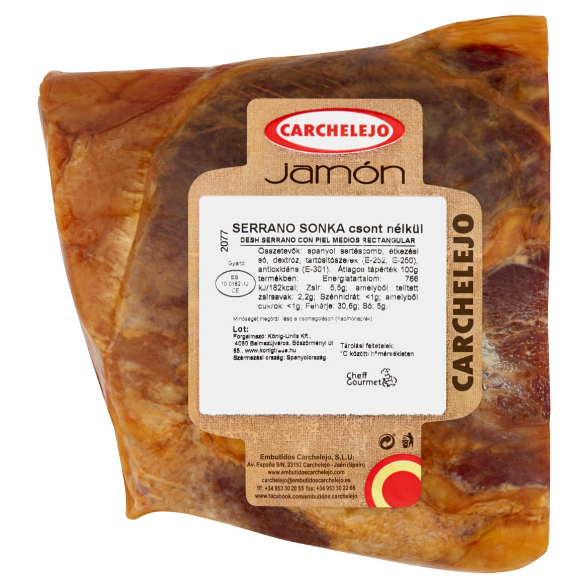 Carchelejo Serrano sonka csont nélkül