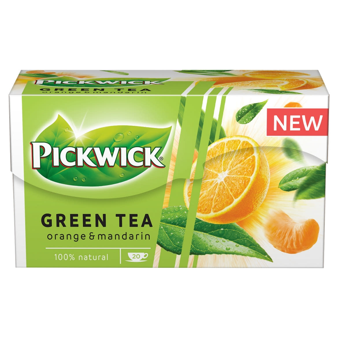Pickwick mandarinízű zöld tea narancshéjjal