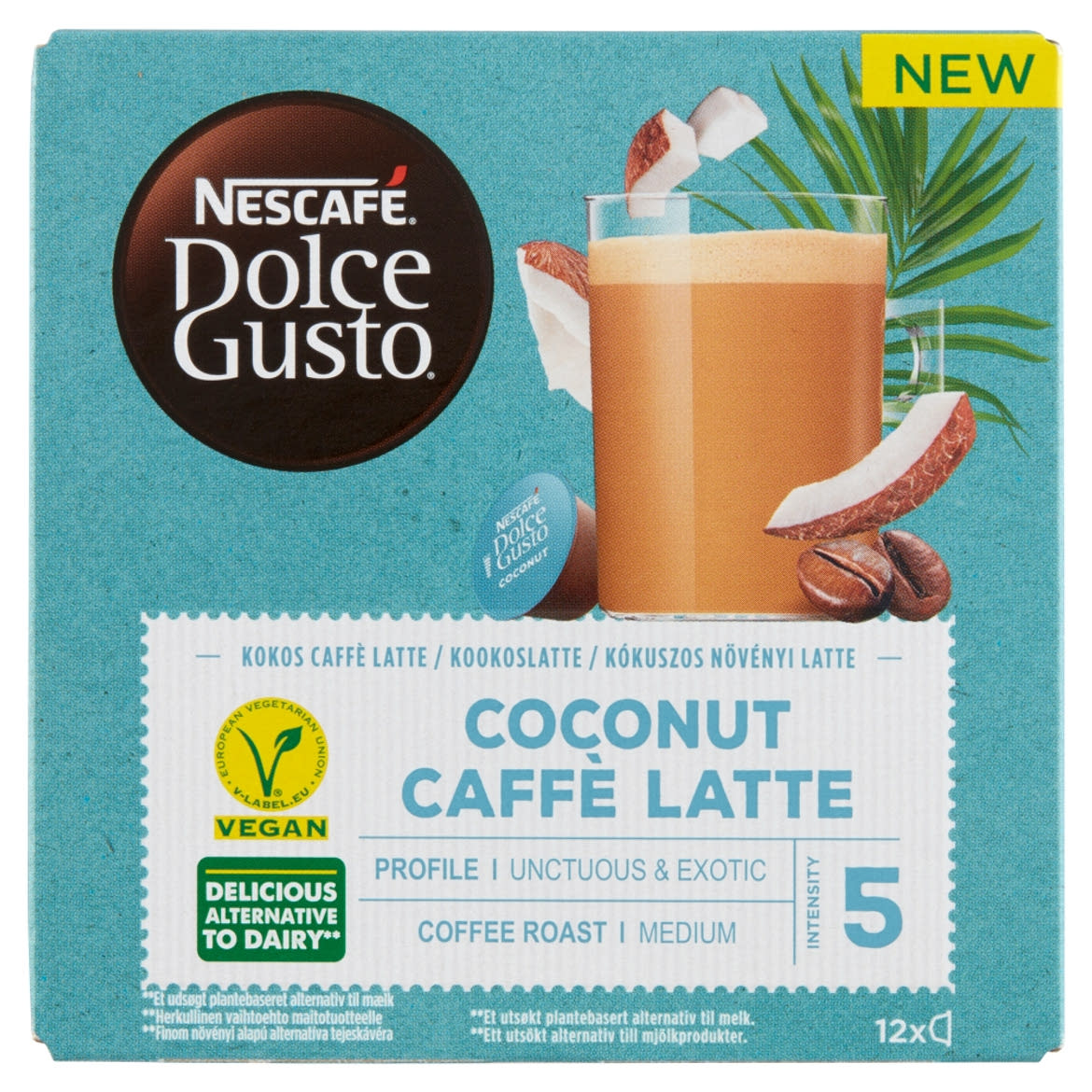 NESCAFÉ Dolce Gusto Coconut Caffé Latte kókuszos vegán kávékapszula 12 csésze