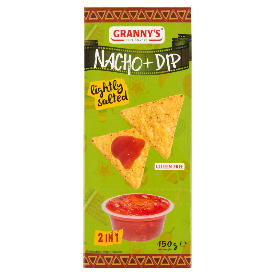 Granny's enyhén sós chips & Salsa Mexicana szósz