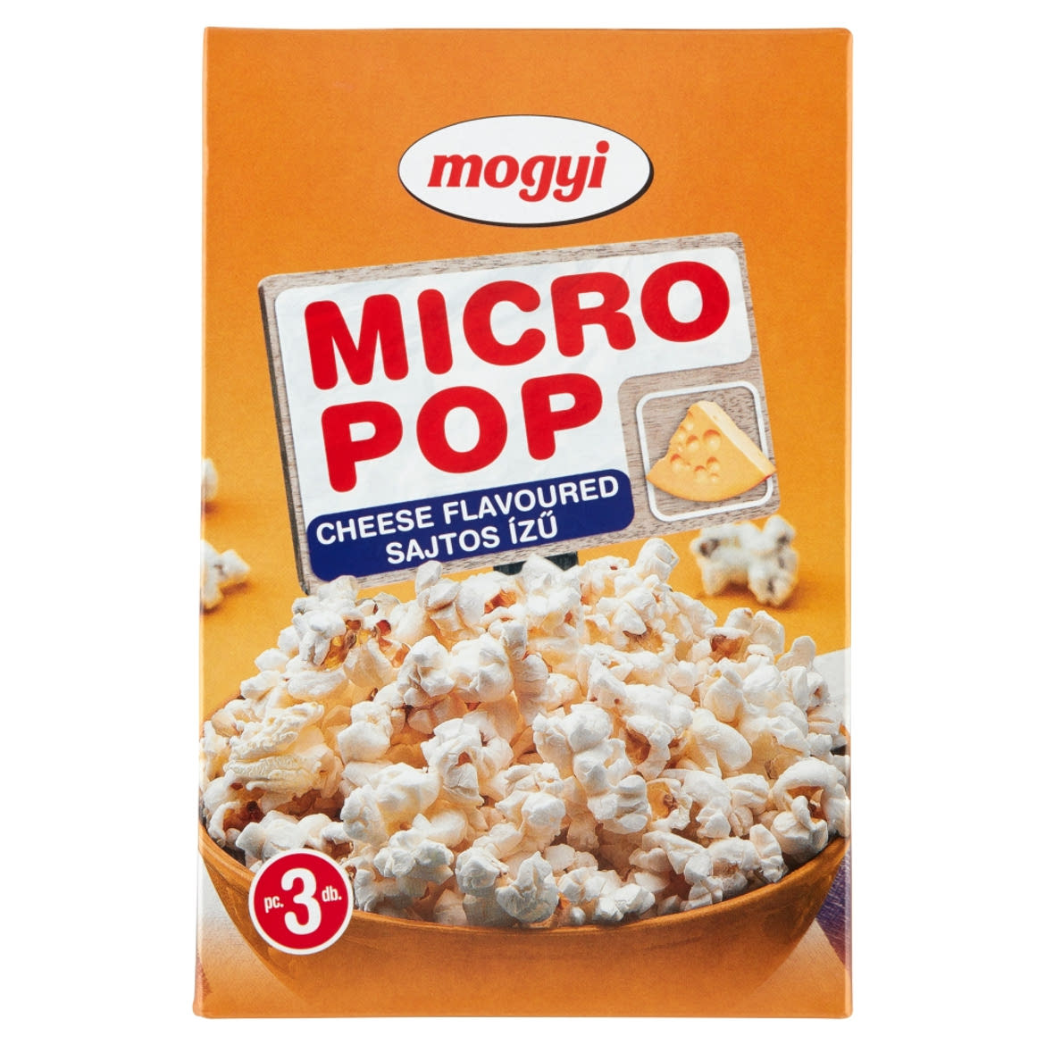 Mogyi Micro Pop sajtos ízű, mikrohullámú sütőben elkészíthető pattogatni való kukorica 3 x