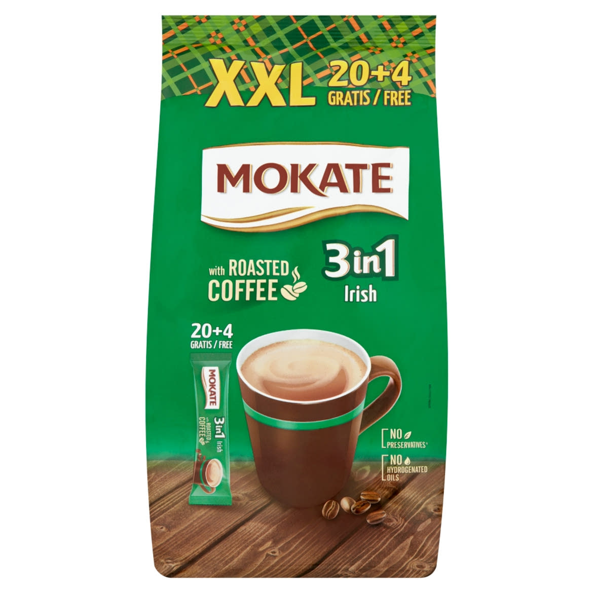 Mokate 3in1 XXL azonnal oldódó kávéspecialitás Irish Cream likőr ízesítéssel 24 db