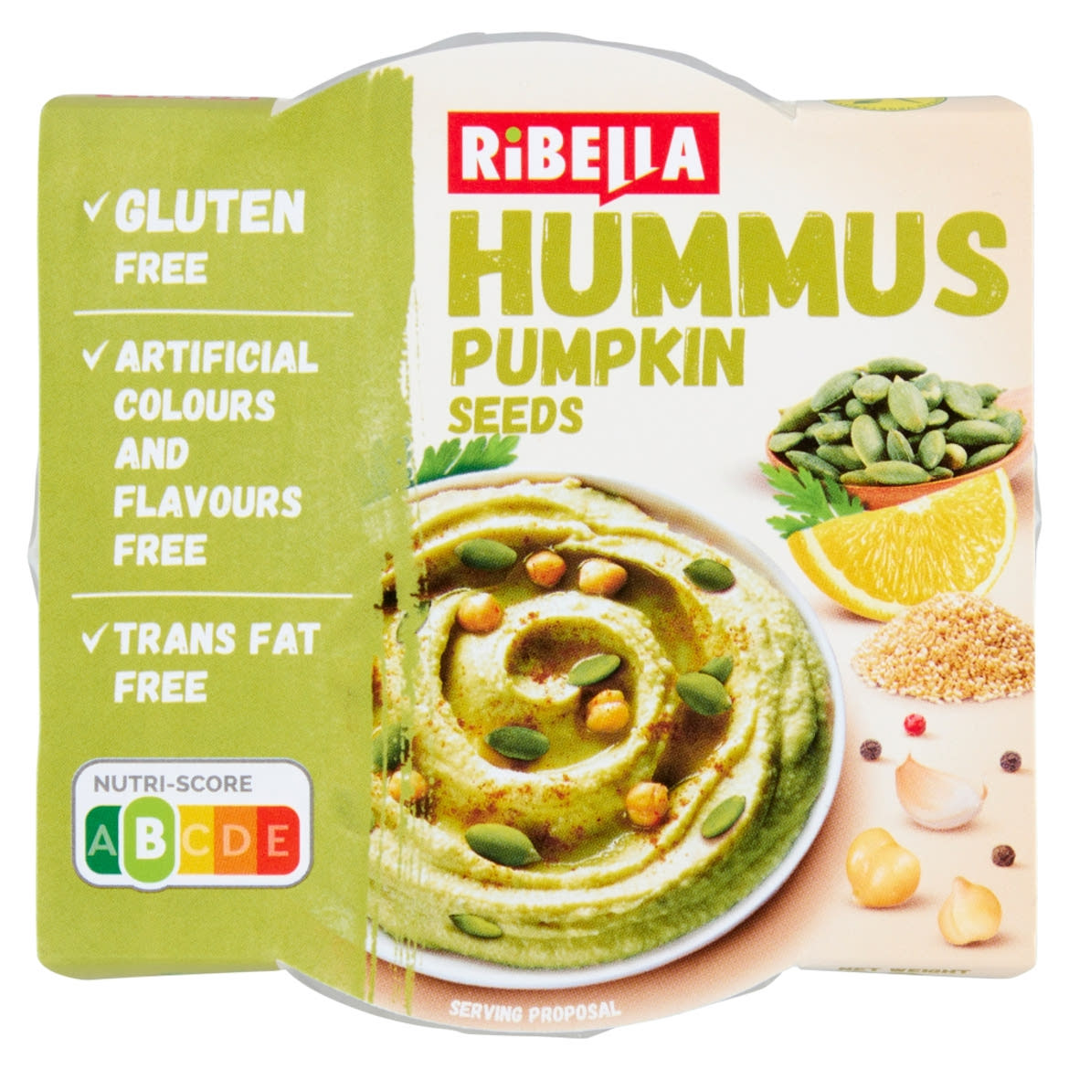 RiBella Hummus csicseriborsó krém tökmaggal