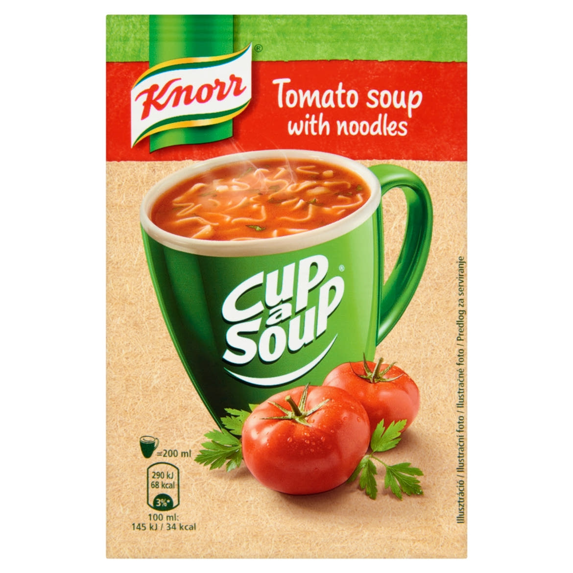Knorr Cup a Soup paradicsomleves tésztával