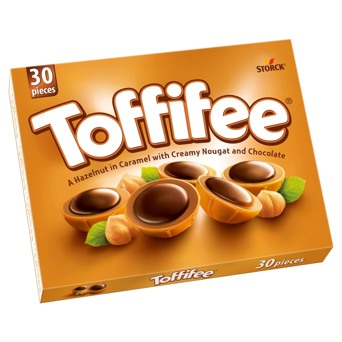 Toffifee mogyoró karamellben, mogyorós nugátkrémmel és csokoládéval