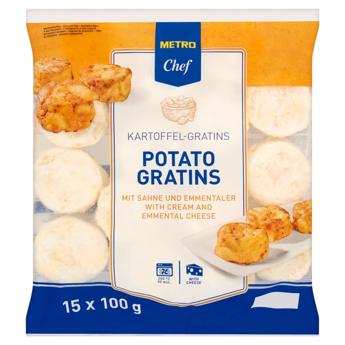 Metro Chef burgonya gratin fagyasztva 15 db