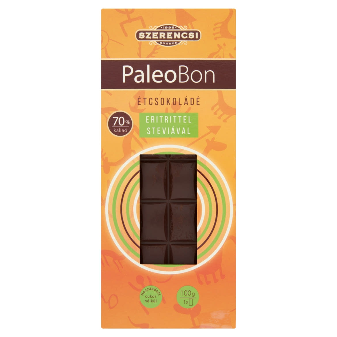 Szerencsi PaleoBon étcsokoládé édesítőszerekkel