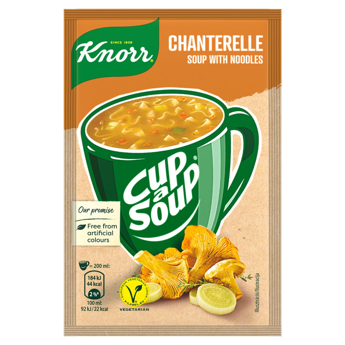Knorr instant rókagomba-krémleves tésztával