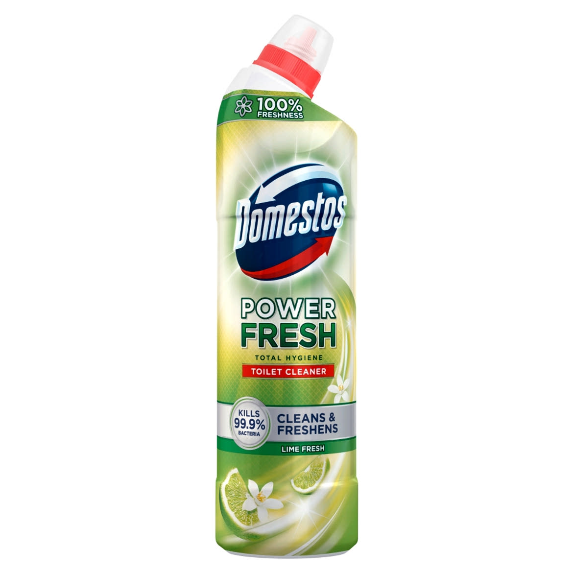 DOMESTOS Power Fresh Total Hygiene Lime Fresh fertőtlenítő hatású WC tisztító gél
