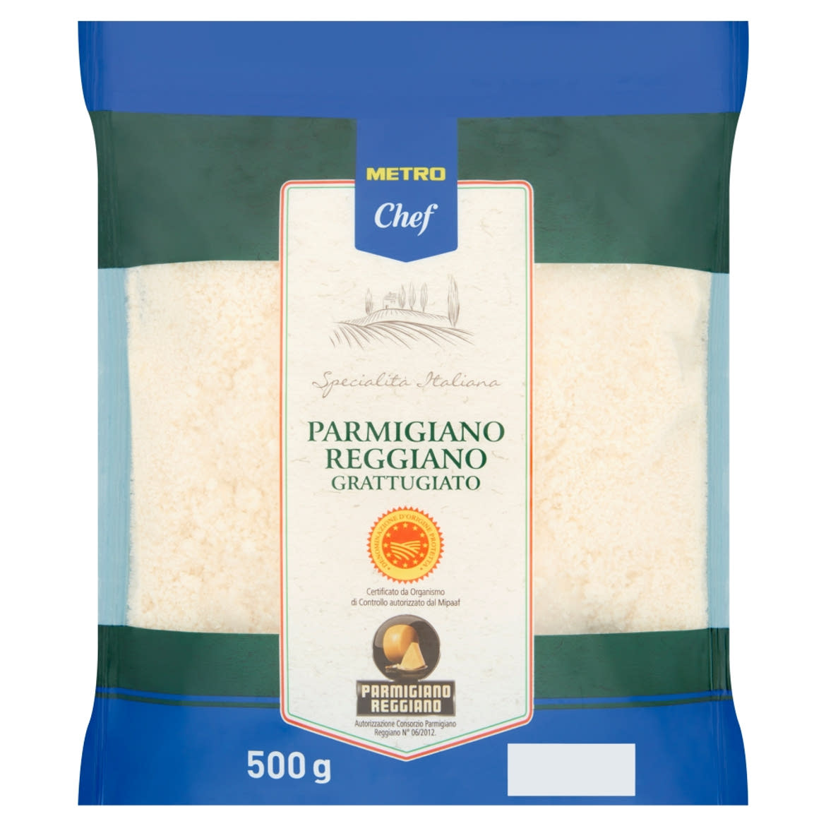 Metro Chef Parmigiano Reggiano félzsíros, extra kemény reszelt sajt