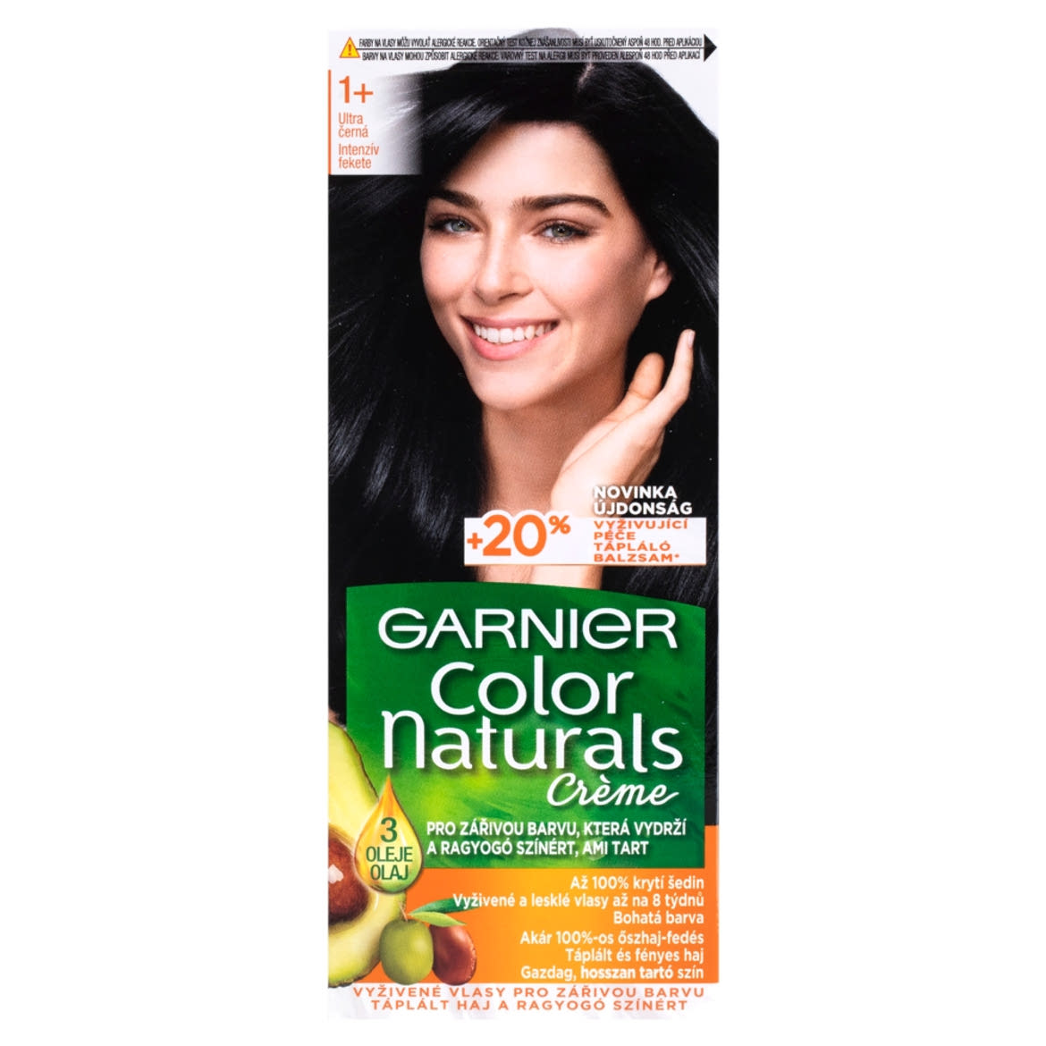 Garnier Color Naturals Tartós hajfesték 1 + Intenzív fekete