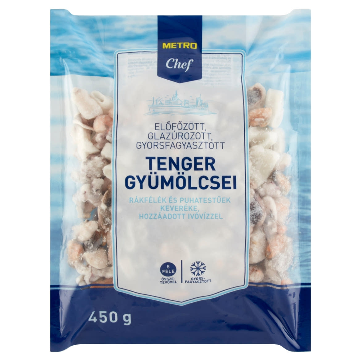 Metro Chef gyorsfagyasztott, előfőzött, glazúrozott tenger gyümölcsei
