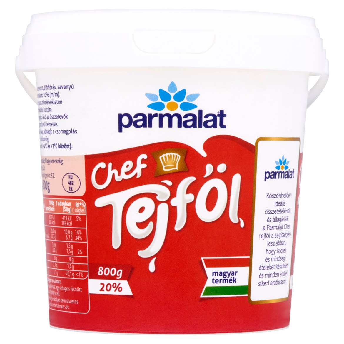 Parmalat Chef élőflórás tejföl 20% 800 g