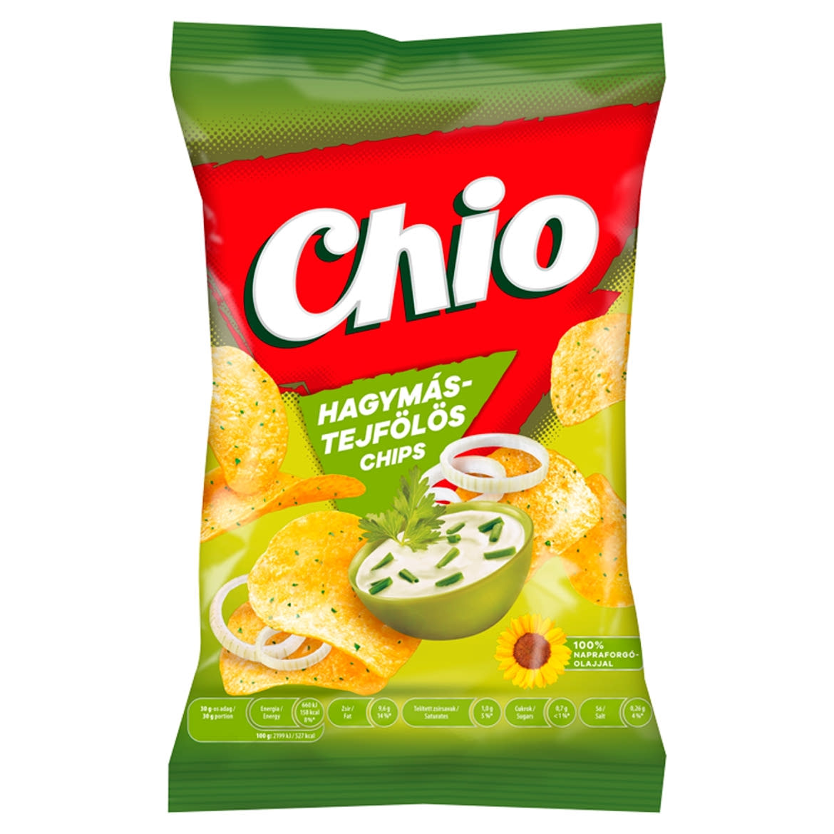 Chio hagymÃ¡s-tejfÃ¶lÃ¶s chips