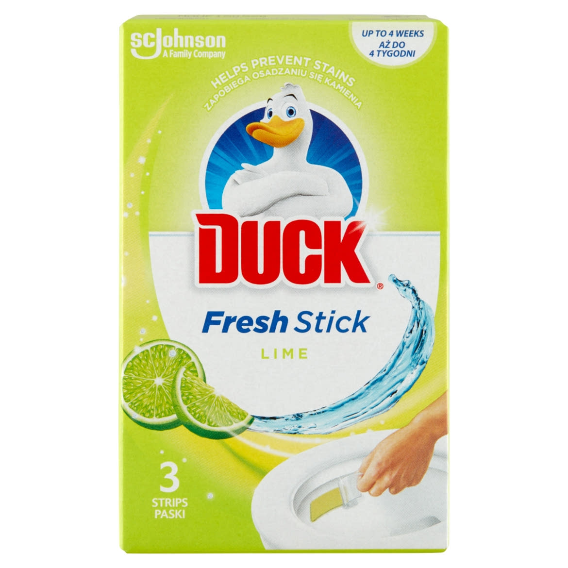 Duck Fresh Stick Lime zselés WC-öblítő csík 3 x 9 g