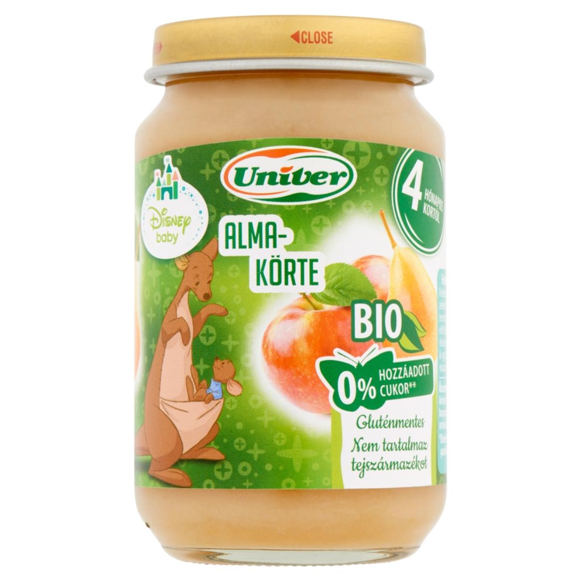 Univer BIO alma-körte bébidesszert 4 hónapos kortól 163 g